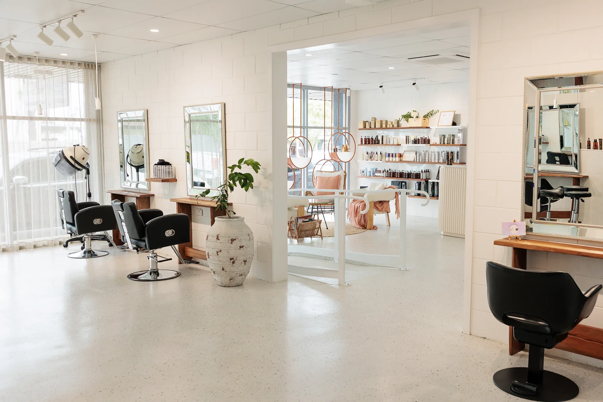 About Hair Mackay organic and low-tox hair salon interior
